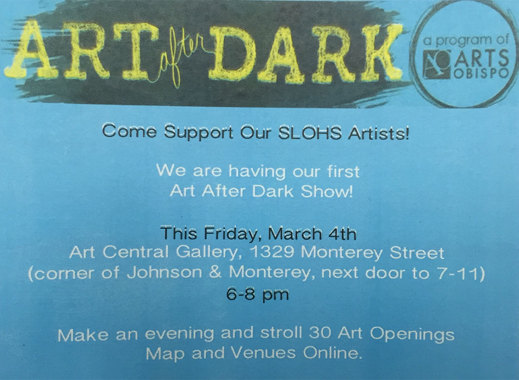 SLOHS Students Featured In Art After Dark
