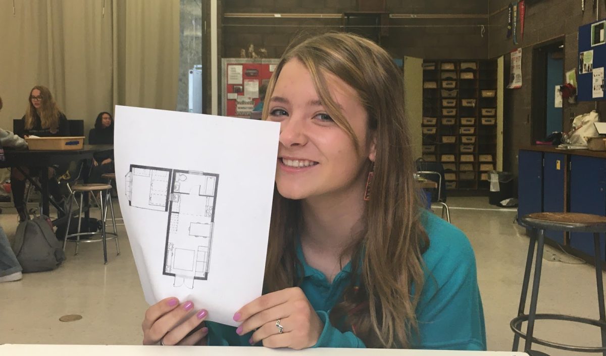 Fashion and Interior Design class works on Tiny House Project