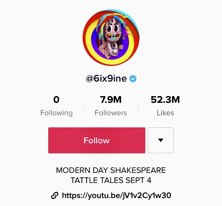 Rapper 6ix9ine: Out of Jail and Already on TikTok’s FYP