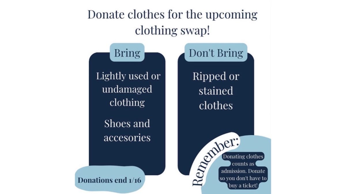 Donate to the SLOHS fashion Club's upcoming clothing swap for free clothes!