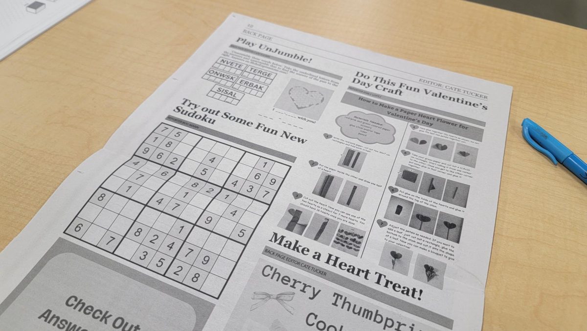 These are the Answers to February Un-jumble and Sudoku
