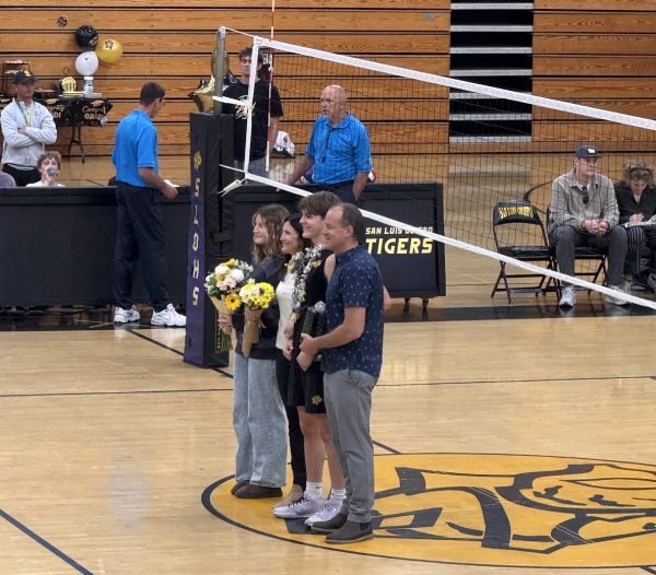 SLOHS Varsity Boys Volleyball Team Hosts their Senior Night for the one and only senior Alex Boudreau