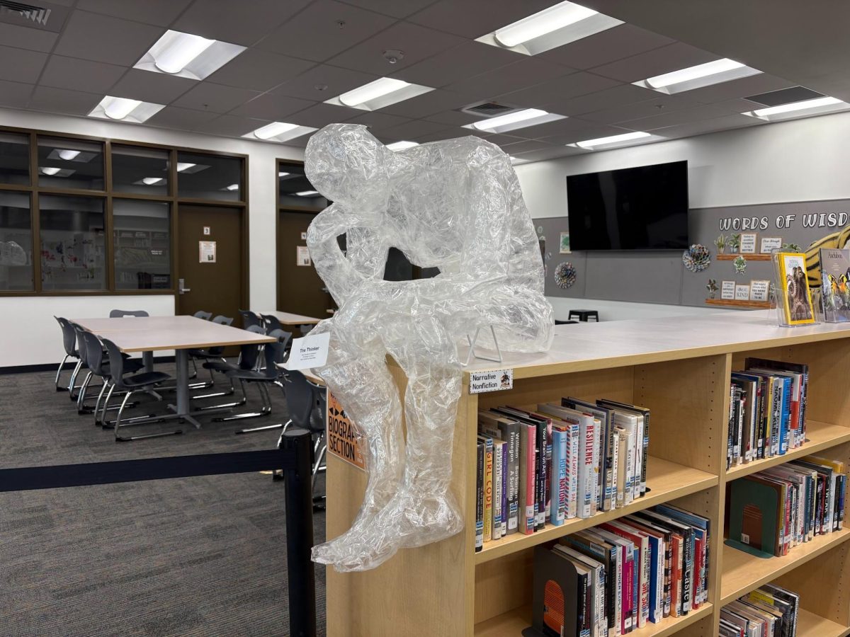 Something is Haunting SLOHS: Watch Out for Tape Sculptures Around Campus!